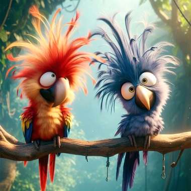 Olympus Diamond Painting "Rio cartoon Parrots" - Ψηφιδωτό Μωσαικό "Παπαγάλοι κιν.σχέδια Ριο " 50Χ40