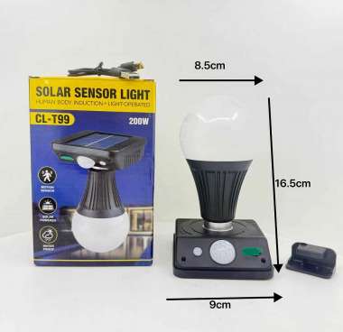 Επαναφορτιζόμενη ηλιακή λάμπα LED με αισθητήρα κίνησης - FA-T99 - 817575