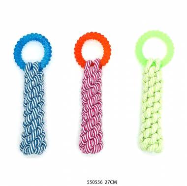 Παιχνίδι σκύλου σχοινί με μασητικό - 33cm - 12pcs - 550552