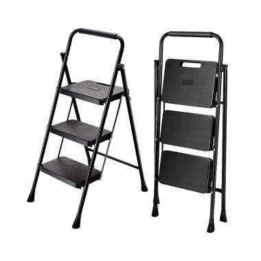 Πτυσσόμενη σκάλα-σκαμπό σιδερένια - 109-3 - 617471