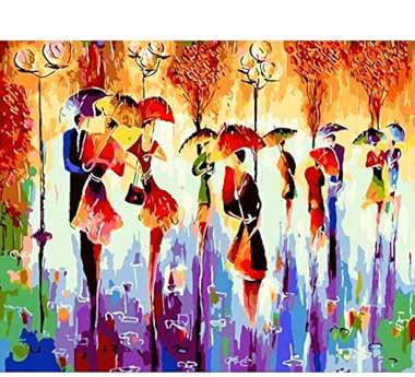 Olympus Diamond Painting "Dancers in the rain" - Ψηφιδωτό Μωσαικό "Χορευτές στην βροχή" 50Χ40