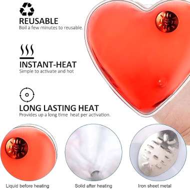 Olympus hand warmer heart shaped - Θερμαντικό άκρων σε σχήμα καρδιάς (2τμχ)