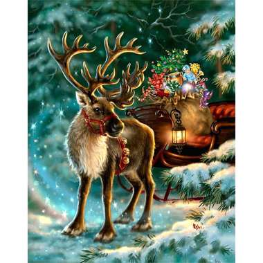 Olympus Diamond Painting Reindeer- Ψηφιδωτό Μωσαικό Τάρανδος  30χ40