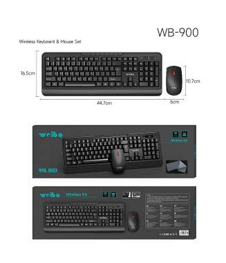 Σετ ασύρματο πληκτρολόγιο & ποντίκι - WB-900 - Weibo - 651381