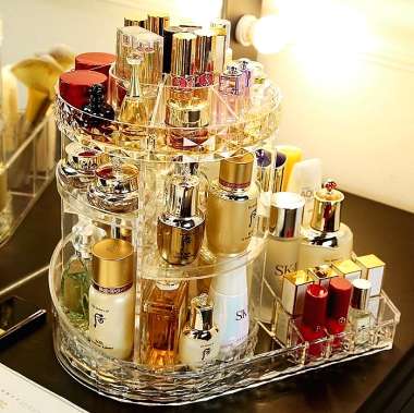 Θήκη οργάνωσης καλλυντικών περιστρεφόμενη ακρυλική - JN110 - 360° - 661108