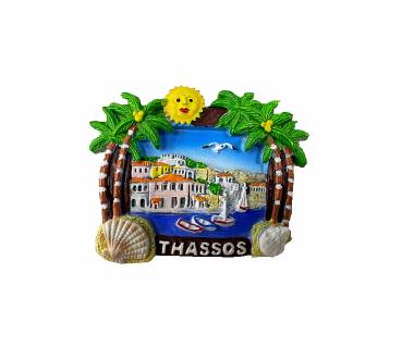 Tουριστικό μαγνητάκι Souvenir – Σετ 12pcs - Resin Magnet - Thassos - 678127