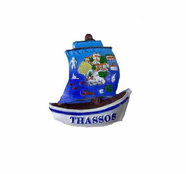 Tουριστικό μαγνητάκι Souvenir – Σετ 12pcs - Resin Magnet - Thassos - 678132