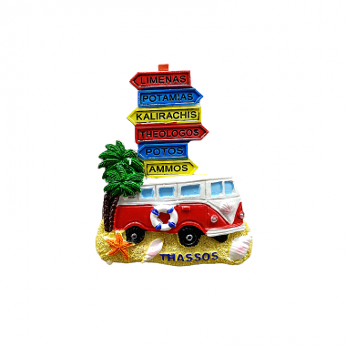 Tουριστικό μαγνητάκι Souvenir – Σετ 12pcs - Resin Magnet - Thassos - 678175