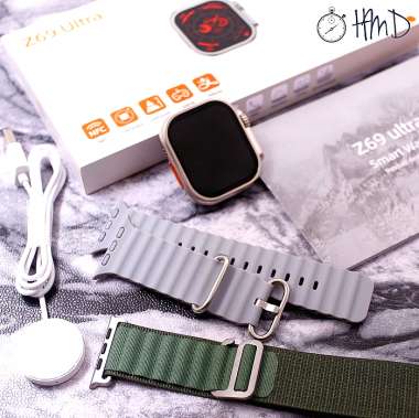 Σετ Smartwatch με 2 λουράκια - Z69 Ultra - 687996 - Grey/Green