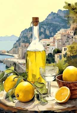 Olympus Diamond Painting "Italian Limoncello" - Ψηφιδωτό Μωσαικό "Ιταλικό λιμοντσέλο" 40Χ30
