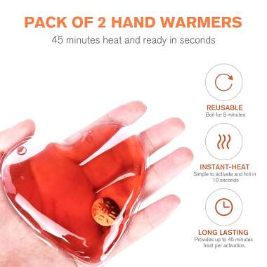Olympus hand warmer heart shaped - Θερμαντικό άκρων σε σχήμα καρδιάς (2τμχ)