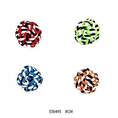 Παιχνίδι σκύλου μπάλα από σχοινί - 8cm - 12pcs - 550495