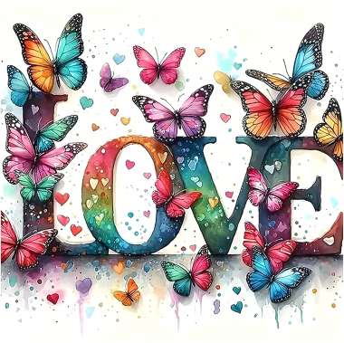 Olympus Diamond Painting "Word of Love "- Ψηφιδωτό Μωσαικό "Η λέξη Αγάπη" 50Χ40