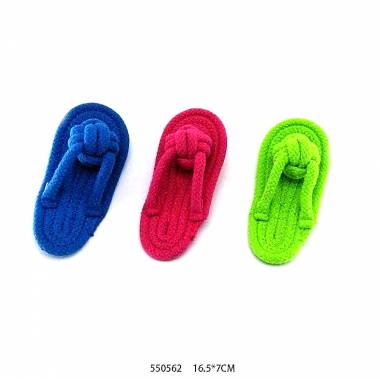 Παιχνίδι σκύλου παντοφλάκι από σχοινί - 16.5x7cm - 12pcs - 550562