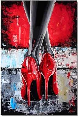 Olympus Diamond Painting "Red high heels"- Ψηφιδωτό Μωσαικό "Τα κόκκινα ψηλοτάκουνα" 40X30