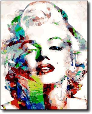 Olympus Diamond Painting "Colorful painting,Beautiful Marilyn Monroe" - Ψηφιδωτό Μωσαικό "Πολύχρωμο πορτρέτο της πανέμορφης Μεριλιν Μονρόε" 50Χ40