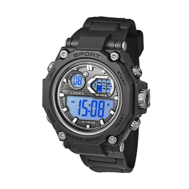 Ψηφιακό ρολόι χειρός - LS9048 - Lasika - 817339 - Black/Black