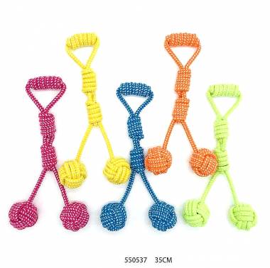 Παιχνίδι σκύλου σχοινί με μπάλες - 35cm - 12pcs - 550538