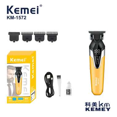 Κουρευτική μηχανή με φωτισμό LED - KM-1572 - Kemei