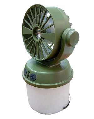 Επαναφορτιζόμενο φαναράκι LED με ανεμιστήρα & ηλιακό πάνελ - 2in1 - CH-F803 - 817568