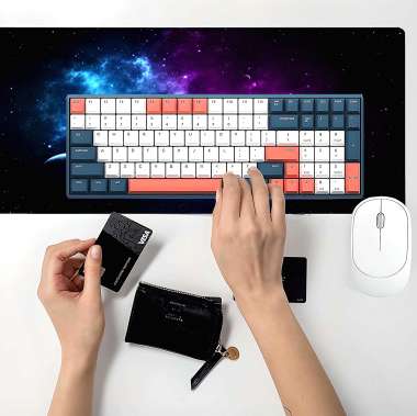 Olympus gaming mousepad (easy clean αντιολισθητική βάση για ποντίκι) XXL 90x40cm με θέμα το σύμπαν