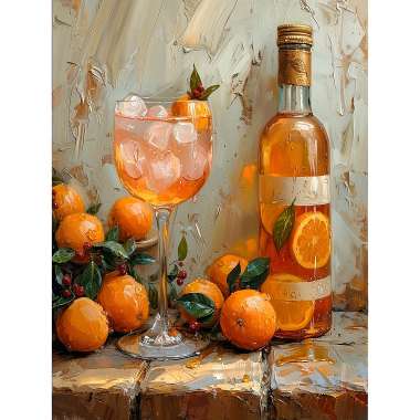 Olympus Diamond Painting "Aperol Spritz,Italian aperitif" - Ψηφιδωτό Μωσαικό "Aperol spritz,Ιταλικό απεριτίφ" 50Χ40