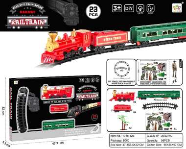 Σετ κλασσικό τρενάκι με ράγες - USB - 1018-12B - 917345