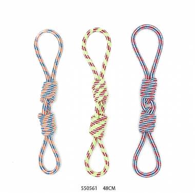Παιχνίδι σκύλου σχοινί με κόμπους - 48cm - 12pcs - 550561