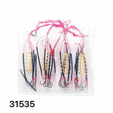 Μαλαγρωτής ψαρέματος σπιράλ με αγκίστρια - 4pcs - 931535