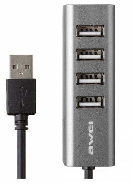 Αντάπτορας USB 2.0 Hub με 4 θύρες - CL-122 - AWEI - 085434
