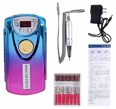 Επαναφορτιζόμενος τροχός μανικιούρ-πεντικιούρ - STE-101 - 910266 - Green/Pink