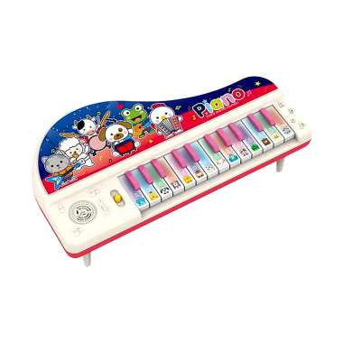 Παιδικό εκπαιδευτικό πιάνο με ήχους ζώων - 779 - 917239 - White/Pink