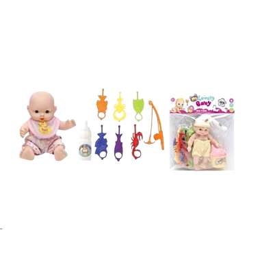 Κούκλα μωρό με σετ παιχνιδιών μπάνιου - 0812-2737 - 917414