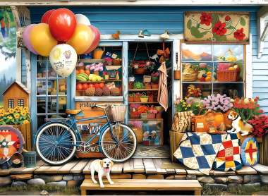 Olympus Diamond Painting "Beautiful fruit and vegetable shop" - Ψηφιδωτό Μωσαικό "Όμορφο οπωροπαντοπωλείο" 50Χ40