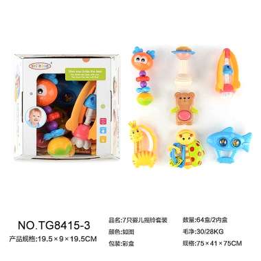 Σετ βρεφικές κουδουνίστρες & μασητικά - TG8415-3 - 7pcs - 917392