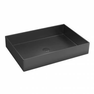 Νιπτήρας επικαθήμενος ανοξείδωτος SATURN Gun Metal BB9812-BGM KARAG 55x38x10cm