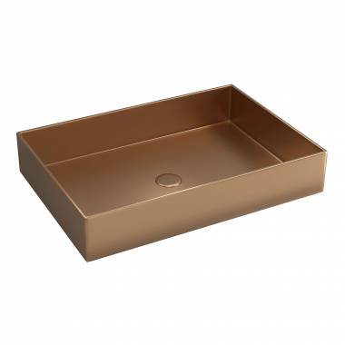 Νιπτήρας επικαθήμενος ανοξείδωτος SATURN Rose Gold BB9812-BRG KARAG 55x38x10cm