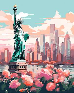 Olympus Diamond Painting "Statue of Liberty"- Ψηφιδωτό Μωσαικό "Το άγαλμα της Ελευθερίας" 50Χ40