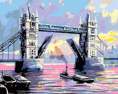 Olympus Diamond Painting "Tower Bridge,London" - Ψηφιδωτό Μωσαικό "Γέφυρα Λονδίνου" 50Χ40