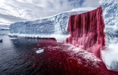 Olympus Diamond Painting "Blood Falls, natural phenomenon, Antarctica" - Ψηφιδωτό Μωσαικό "Καταρράκτες Αίματος,φυσικό φαινόμενο,Ανταρκτική" 40X30