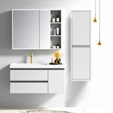 Σετ Επίπλου SARON 100cm Κόντρα Πλακέ Θαλάσσης (Plywood) χρ.LIGHT GREY 9SSAR100LGR