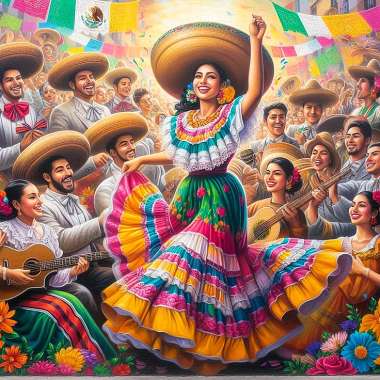 Olympus Diamond Painting "Mexican dancer"- Ψηφιδωτό Μωσαικό "Μεξικανή χορεύτρια" 50Χ40