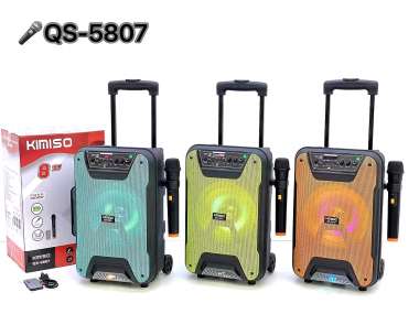 Φορητό ηχείο subwoofer με μικρόφωνο Karaoke - QS-5807 - 813072 - Green