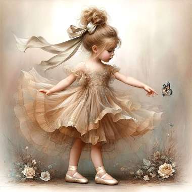 Olympus Diamond Painting "Beautiful Ballet girl" - Ψηφιδωτό Μωσαικό "Κοριτσάκι Μπαλαρίνα " 50Χ40