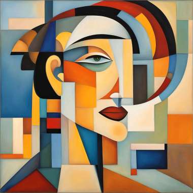 Olympus Diamond Painting "Face Abstract cubism painting" - Ψηφιδωτό Μωσαικό "Πρόσωπο σε αφηρημένη τέχνη κυβισμού" 50X40