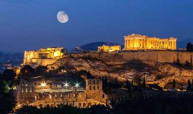 Olympus Diamond Painting Parthenon at Night - Ψηφιδωτό Μωσαικό Παρθενώνας στην νύχτα 50x70