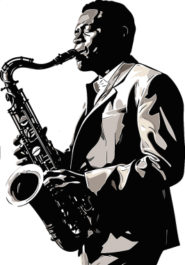Olympus Diamond Painting "Saxophonist of Harlem,Raffaele Binetti" - Ψηφιδωτό Μωσαικό "Σαξοφωνίστας του Χάρλεμ, Raffaele Binetti" 40Χ30