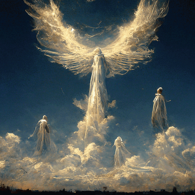 Olympus Diamond Painting "Heavenly Angels" - Ψηφιδωτό Μωσαικό "Αγγελικές φιγούρες στον ουρανό " 50X40