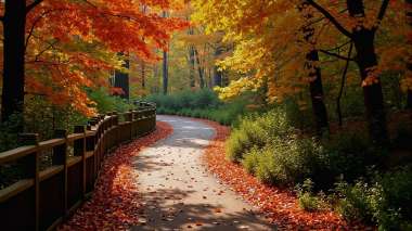 Olympus Diamond Painting "Road with trees, Autumn magical landscape"- Ψηφιδωτό Μωσαικό "Δρόμος με δέντρα,Φθινοπωρινό μαγευτικό τοπίο" 40x30