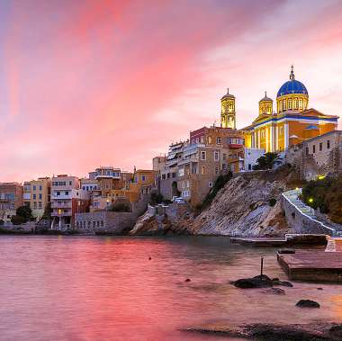 Olympus Diamond Painting "Beautiful Ermoupoli,Syros island,cyclades,Greece" - Ψηφιδωτό Μωσαικό "Πανέμορφη Eρμούπολη Σύρου" 50X40